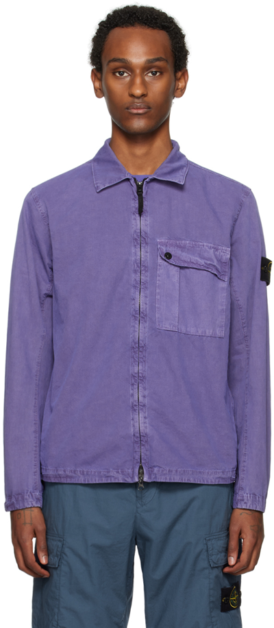 Stone Island Purple Patch Jacket In V0147 - Lavender
