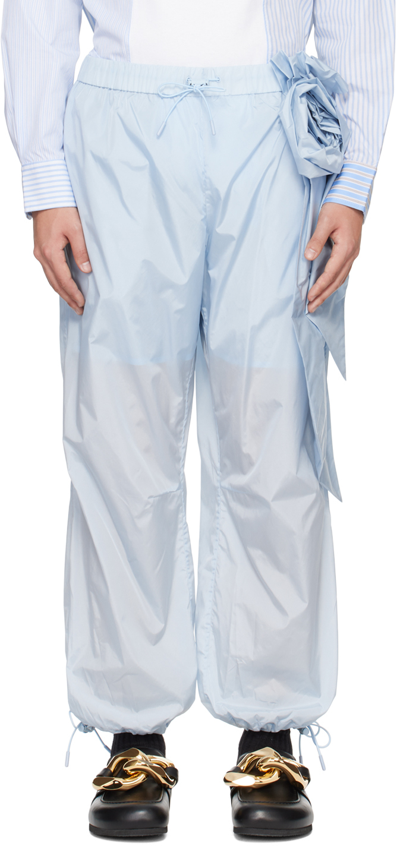 Simone Rocha Blue Drawstring Sweatpants In Baby Blue