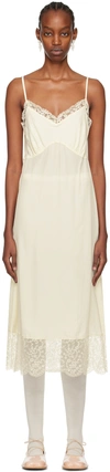 Simone Rocha Off-white Slip Midi Dress In Cream