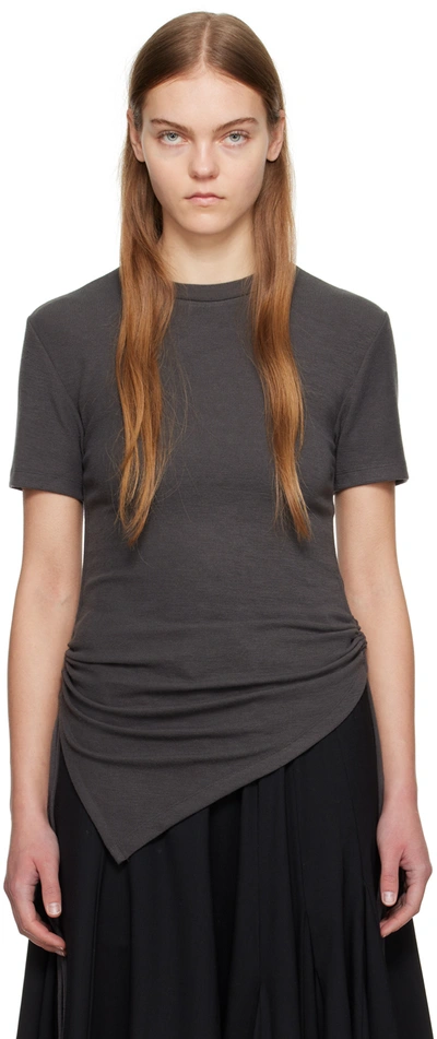 Andersson Bell Ssense Exclusive Gray Cindy T-shirt In Charcoal
