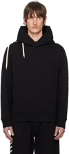 Craig Green Cotton Lace-embellished Hoodie With Attached Hood In Black / Cream