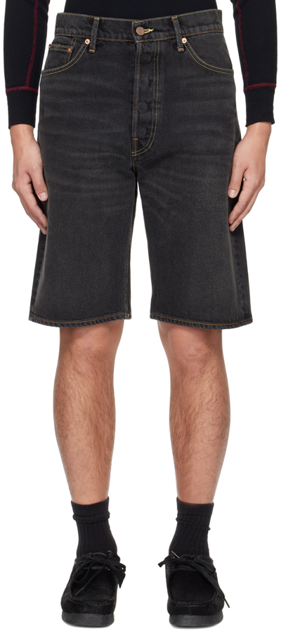 Carson Wach Black 213 Denim Shorts In Vintage Black