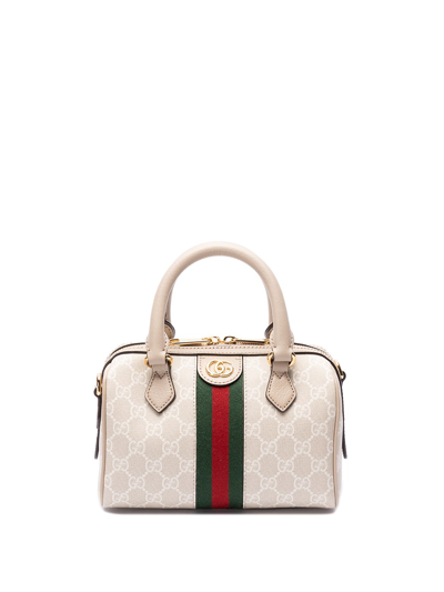 Gucci `ophidia` Top Handle Bag In Brown