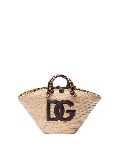 Dolce & Gabbana Shopping Bag In Brown