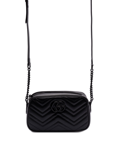 Gucci `gg Marmont` Small Shoulder Bag In Black  