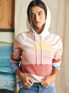 Faherty Soleil Stripe Cotton Hoodie In Sundaze