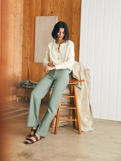 Faherty Stretch Terry Harbor Pants In Coastal Sage