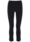 Veronica Beard Cropped Slim-leg Trousers In Navy