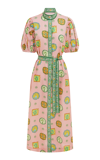 ALEMAIS PORCELAIN PRINTED LINEN SHIRT DRESS