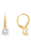 Queen Jewels Graduated Cubic Zirconia Lever Back Earrings In Gold