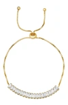 Queen Jewels Emerald Cut Cubic Zirconia Bracelet In Gold
