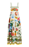 ALEMAIS PARADISO PRINTED-LINEN MAXI DRESS