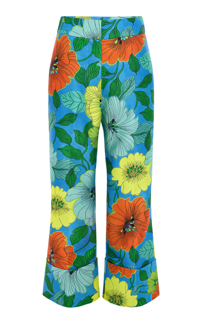 Alemais Piato Floral Cropped Pants In Multi