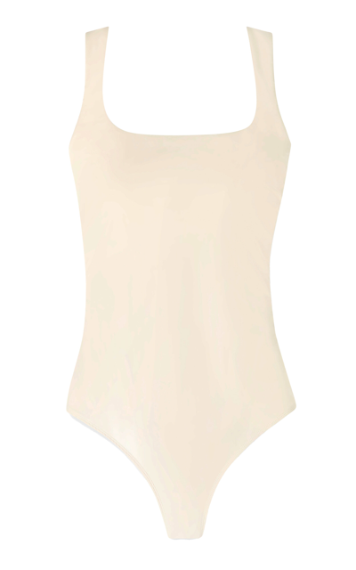Stylest Sculpting Square-neck One-piece Swimsuit In Off-white