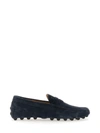 Tod's Men's Almond Toe Leather Loafers In Blue