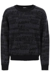 Dsquared2 Wool Sweater With Logo Lettering Motif In Grey