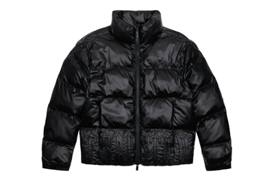 Pre-owned Trapstar Irongate Embossed Puffer Jacket Matte Black