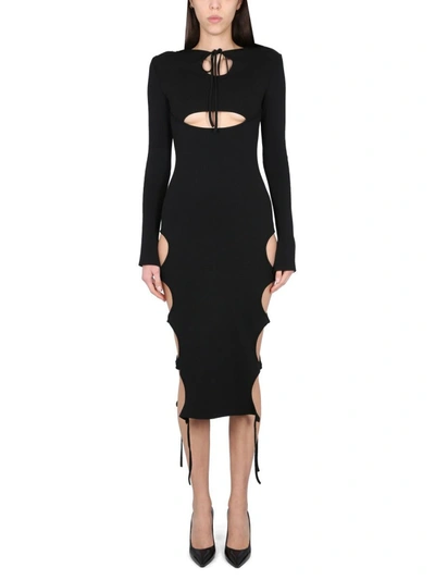 Andreädamo Dress With Cut-out Details In Black