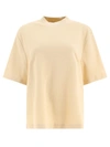 Burberry Cream Terry Fabric Oversize T-shirt In Beige