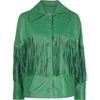 Dancassab Taylor Fringed Jacket In Green