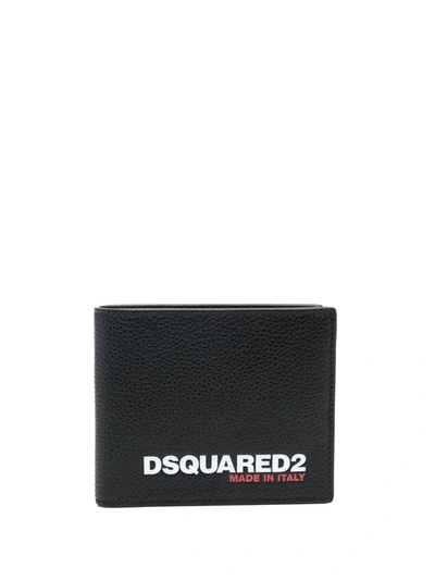 Dsquared2 Logo-print Folded Wallet In Black