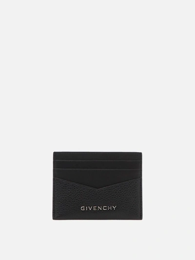 Givenchy Logo-plaque Leather Cardholder In Black