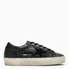 Golden Goose Super-star Leather Sneakers In Black