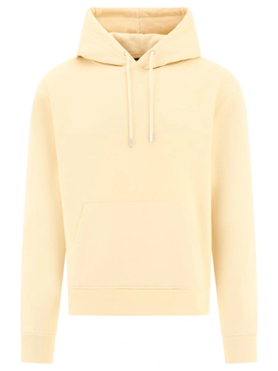 Jacquemus Logo Embroidered Drawstring Hoodie In Beige