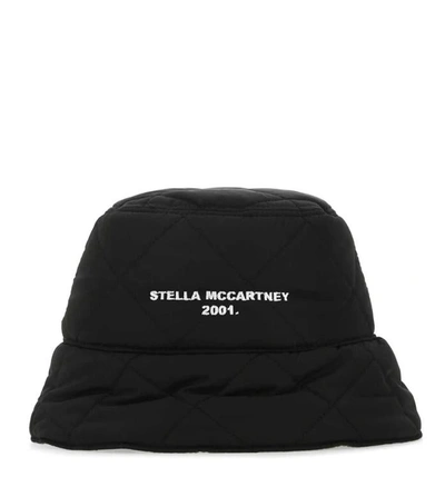 Stella Mccartney Quilted Bucket Hat In Black