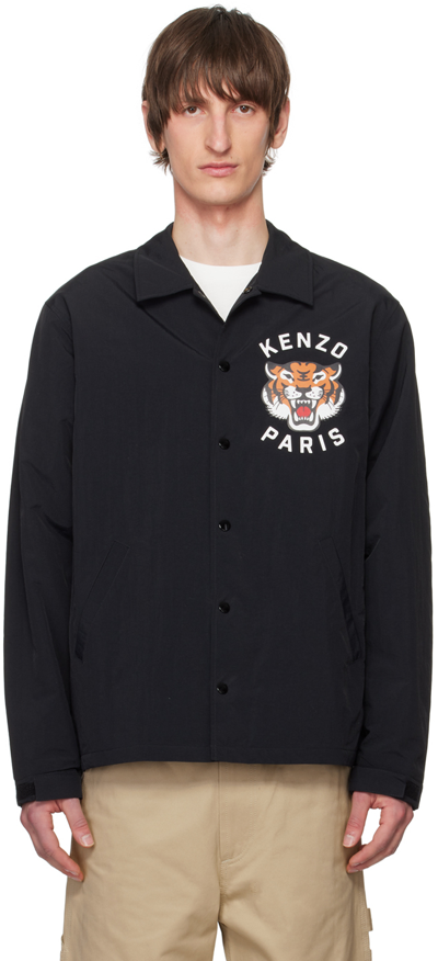 Kenzo Black  Paris Lucky Tiger Jacket