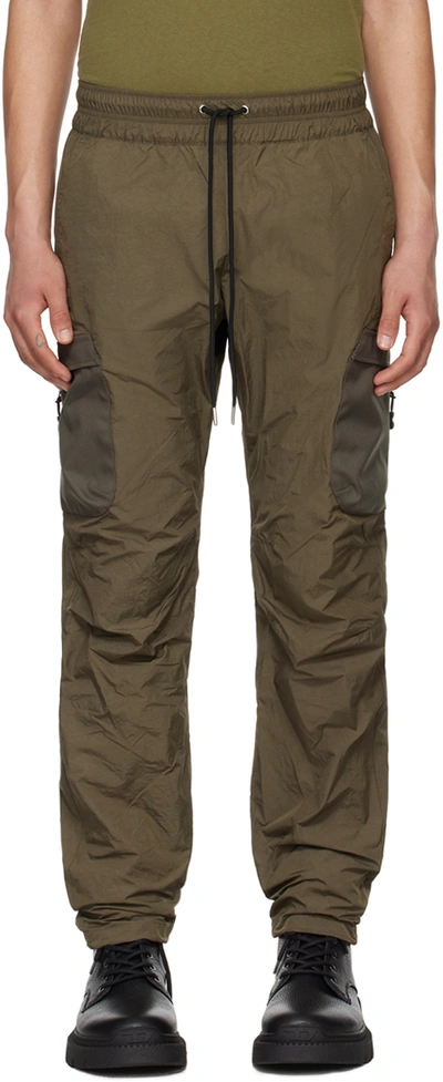 John Elliott Green Himalayan Cargo Trousers In Olive