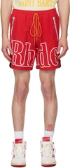 RHUDE RED LOGO SHORTS