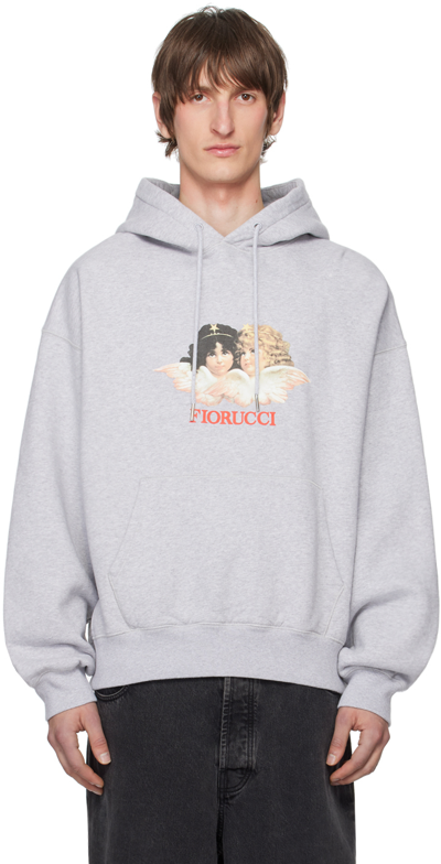 Fiorucci Oversized Angel Hoodie In Grey