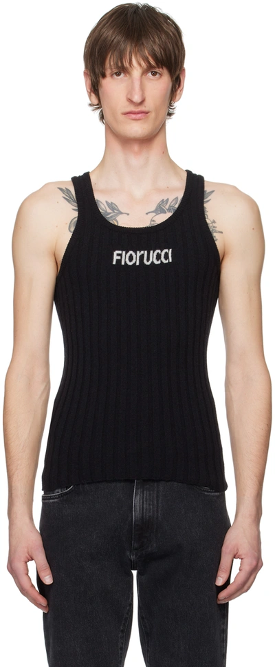 Fiorucci Black Intarsia Tank Top