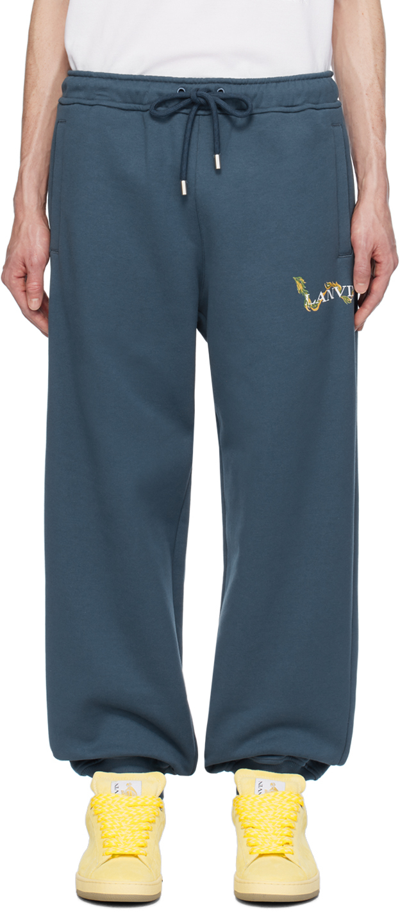 Lanvin Blue Cny Sweatpants In 277 Thunder