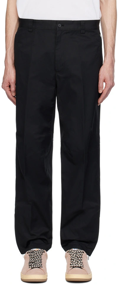 Lanvin Black Biker Trousers In 10 Black