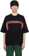 Lanvin Embroidered-logo Cotton T-shirt In Black