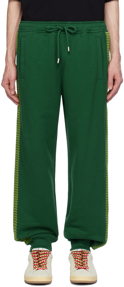 Lanvin Green Side Curb Sweatpants
