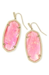 Kendra Scott Elle Filigree Drop Earrings In Gold Iridescent Coral Illusion