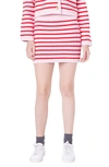 English Factory Women's Knit Striped Mini Skirt In Pink,red