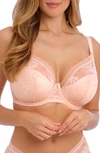 Fantasie Fusion Lace Underwire Padded Plunge Bra In Blush