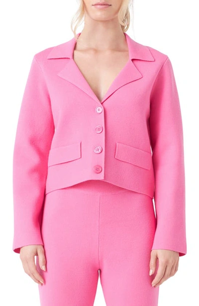 Endless Rose Women's Sweater Blazer In Pink