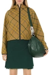 Burberry "cropped  Check Jacket" In Cedar Ip Check