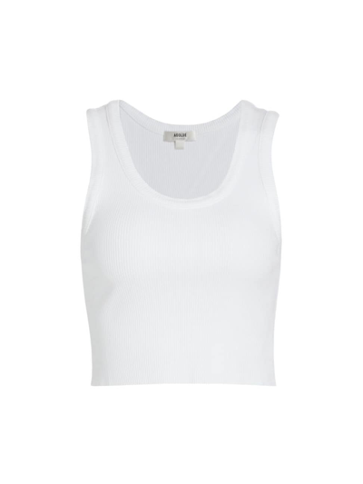 Agolde Poppy Cropped Tank In White