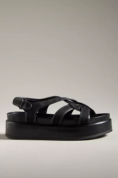 Silent D Pure Platform Sandals In Black