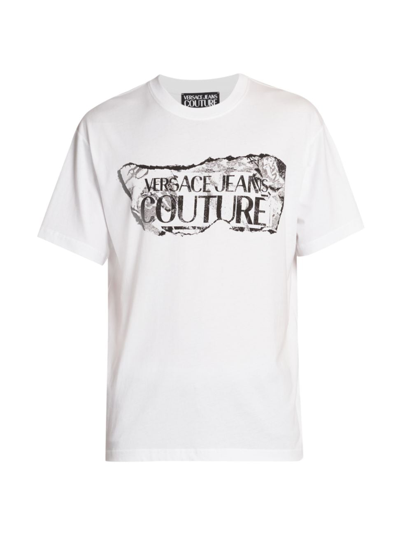 Versace Jeans Couture Men's Logo Graphic T-shirt In White