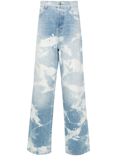 Nahmias Straight-leg Bleached Jeans In Blue