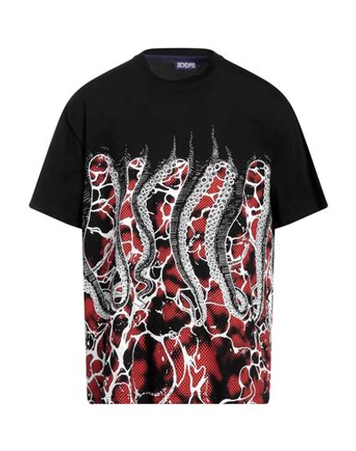 Octopus Man T-shirt Black Size L Cotton