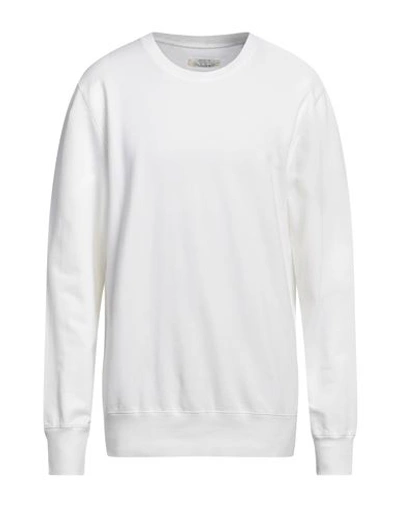 Bowery Man Sweatshirt Ivory Size Xxl Cotton In White
