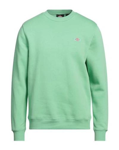 Dickies Man Sweatshirt Light Green Size L Cotton, Polyester